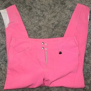 NWOT Tuffrider neon pink breeches. Size 32